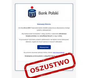 Kampania wymierzona przeciwko klientom Banku PKO B