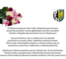 Życzenia z okazji Międzynarodowego Dnia Osób z 
