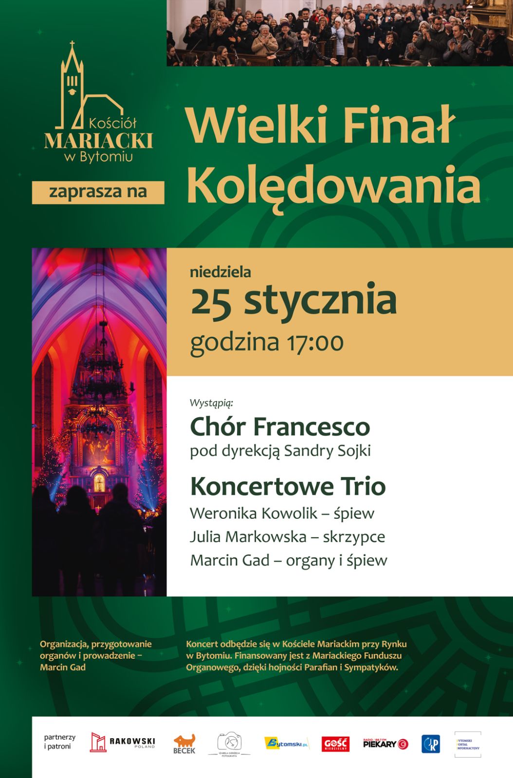 Wielki finał kolędowania w Kościele Mariackim - zapowiedź wydarzenia