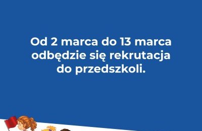 Rekrutacja do przedszkoli miejskich 