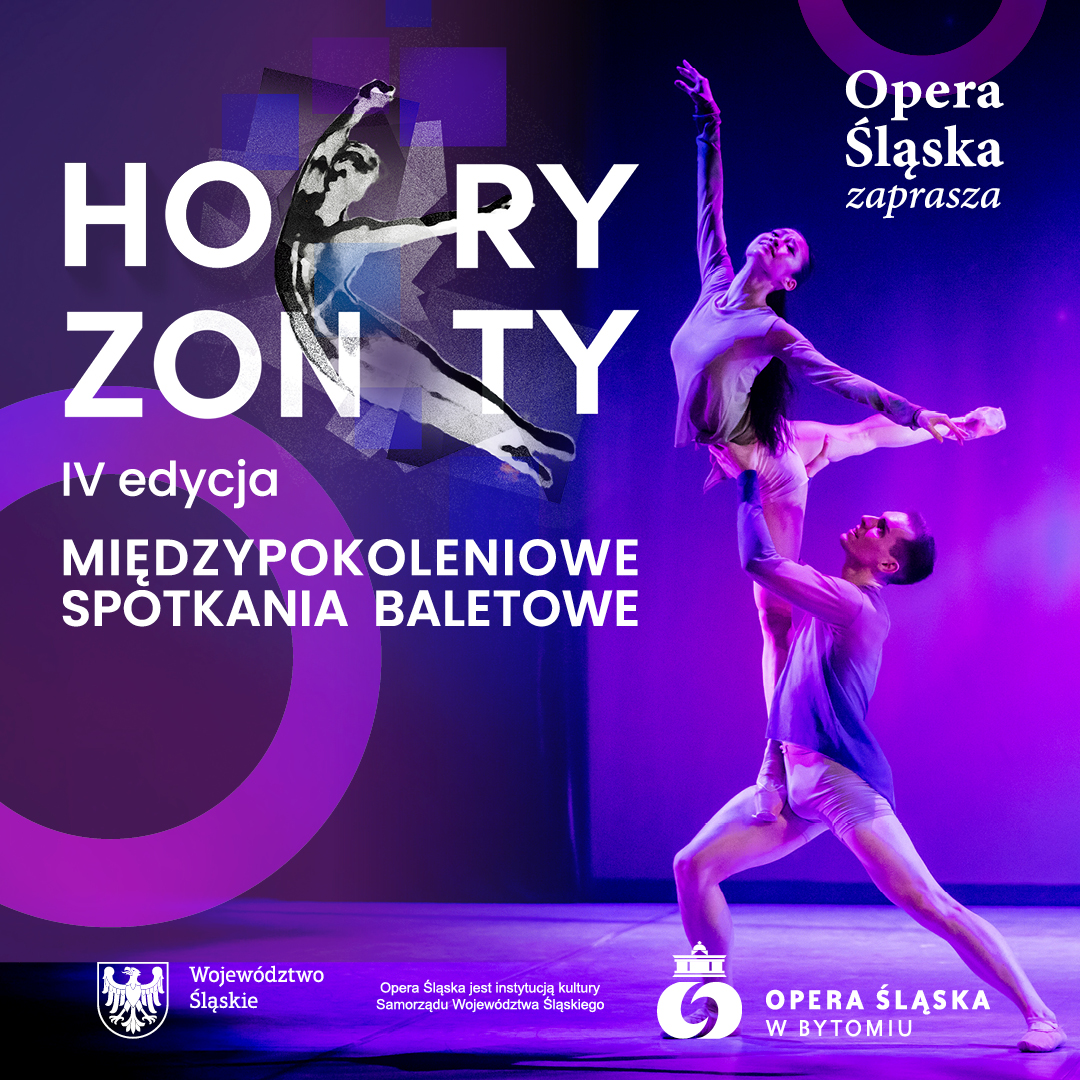 Plakat zapowiadający IV edycję Ogólnopolskiego Przeglądu Choreograficznego „Horyzonty” 