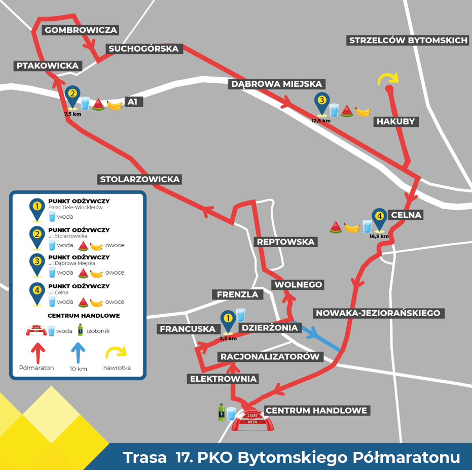 Mapa 17. PKO Bytomskiego Półmaratonu