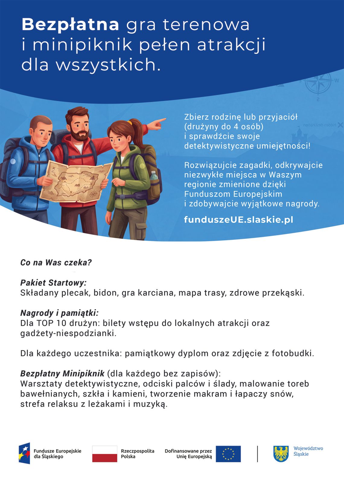 Plakat informacyjny dotyczący minipikniku