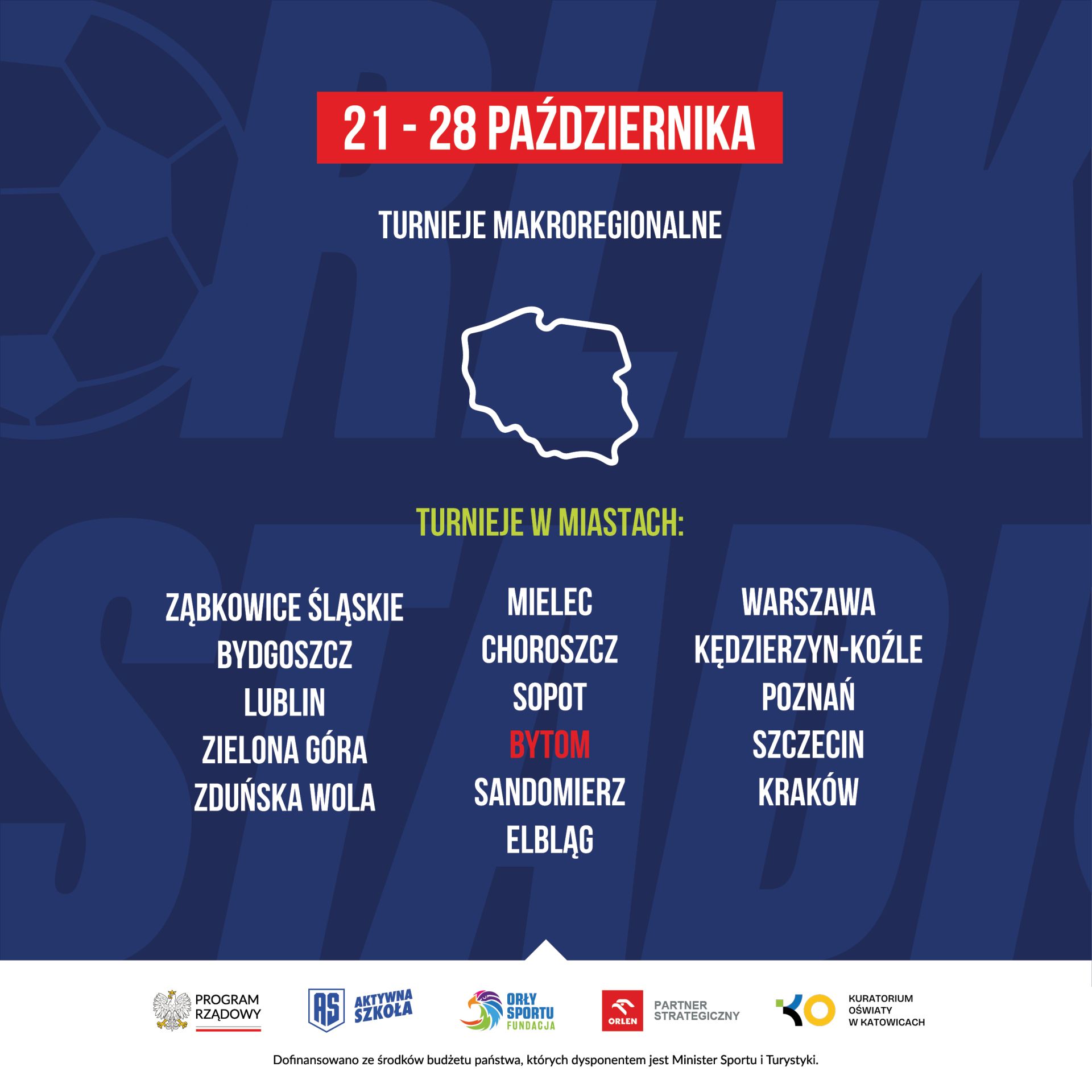 Plakat zapowiadający kolejną edycję turnieju Z Orlika na Stadion
