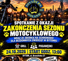 Motocykliści zakończą sezon i pomogą zwierzęt