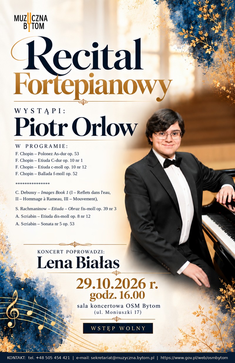 Koncert fortepianowy w Szkole Muzycznej Koncert fortepianowy w Szkole Muzycznej