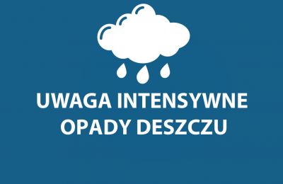 Silny deszcz z burzami
