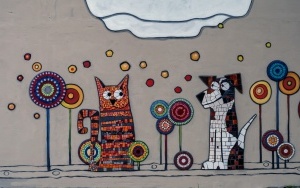 Przy skrzyżowaniu ulic Witczaka i Musialika powstał barwny mural mozaikowy (7)