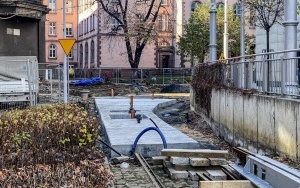 Postęp prac na skrzyżowaniu ul. Piekarskiej - Sądowej i placu Tadeusza Kościuszki (1)
