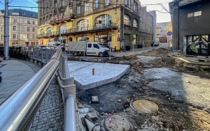 Postęp prac na skrzyżowaniu ul. Piekarskiej - Sądowej i placu Tadeusza Kościuszki (2)