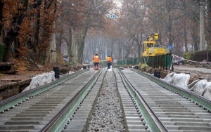 Trwa modernizacja torowiska tramwajowego z centrum Bytomia do zajezdni w Bytomiu - Stroszku (3)