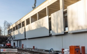  Trwa budowa obiektu piłkarskiego Polonii Bytom. Kontynuowane są prace przy budynku klubowym  (2)