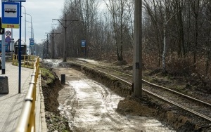 Trwa przebudowa torowiska tramwajowego na Stroszek (12)