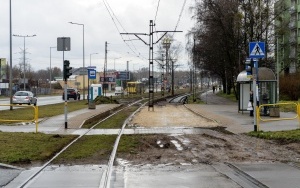 Trwa przebudowa torowiska tramwajowego z centrum do zajezdni w Stroszku (4)