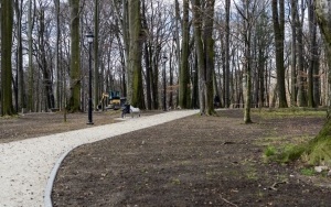 Trwają prace przy montażu oświetlenia, budowie alejek i strefy rekreacji w Parku Ludowym (6)