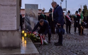Uroczystości barbórkowe pod tablicą upamiętniającą górników, którzy zginęli podczas katastrofy w Heinitzgrube w Rozbarku (11)