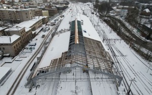 Postęp prac przy modernizacji hali peronowej dworca PKP w Bytomiu (3)