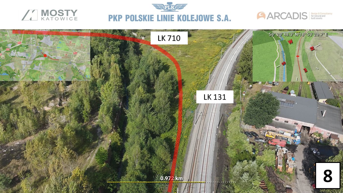 Propozycja przebiegu linii kolejowej łączącej Bytom z Rudą Śląską, źródło: PKP Polskie Linie Kolejowe SA