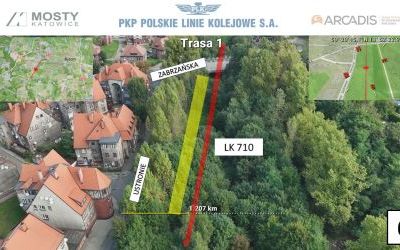 Propozycja przebiegu linii kolejowej łączącej Bytom z Rudą Śląską, źródło: PKP Polskie Linie Kolejowe SA (3)