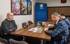 Spotkanie prezydenta Mariusza Wołosza z Andrzejem Tokarskim