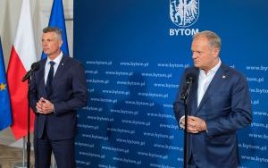 Spotkanie prezydenta Bytomia Mariusza Wołosza z premierem Donaldem Tuskiem (1)